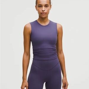 lululemon all it takes back twist ribbed tank 10 nightfall